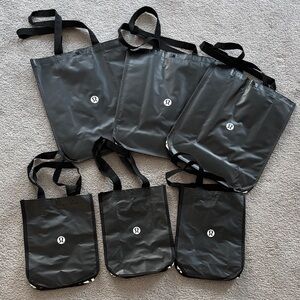 lululemon athletica Black Reusable Tote Bag Set